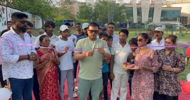 रांची के जयपाल सिंह स्टेडियम में नवनिर्मित डीएसआर क्रिकेट क्लब का उद्घाटन आदित्य विक्रम जायसवाल ने किया