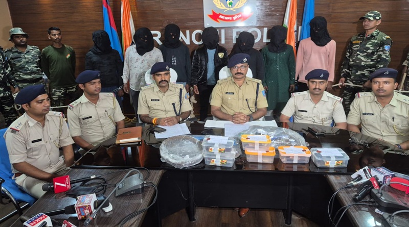 रांची के पिठौरिया थाना क्षेत्र में ग्रिड सब-स्टेशन में डकैती की घटना का उद्भेदन, सात गिरफ्तार, सामान बरामद