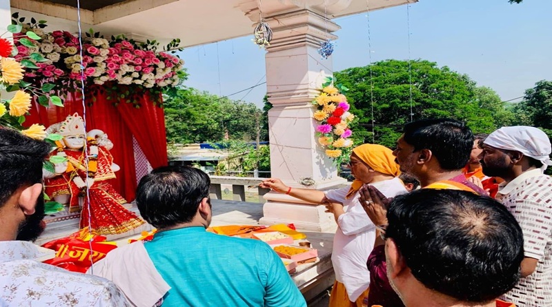 अच्छा प्रयासः जमशेदपुर के श्री लक्ष्मीनारायण मंदिर परिसर में गोसेवा केंद्र और सनातन सदन का सरयू राय ने किया भूमिपूजन