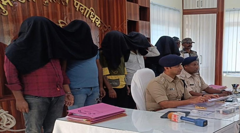 चतरा पुलिस ने गिद्धौर थाना क्षेत्र से ब्राउन शुगर के साथ पांच अपराधियों को किया गिरफ्तार