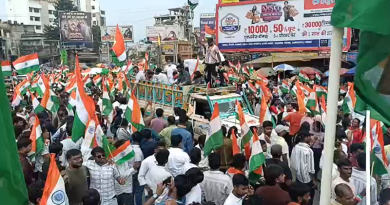 रांची में आंदोलनरत छात्रों ने निकाली तिरंगा यात्रा, देवेन्द्र नाथ महतो को तिरंगा यात्रा में शामिल होने से पुलिस प्रशासन ने रोका