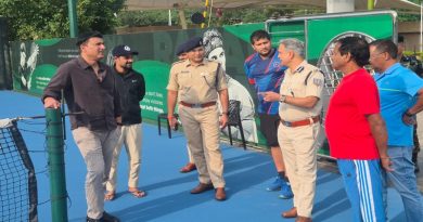 नौ अक्तूबर को रांची के जेएससीए स्टेडियम में भारत और वेस्ट इंडीज के बीच हो रहे टी20 क्रिकेट मैच को लेकर सुरक्षा व्यवस्था का किया गया निरीक्षण